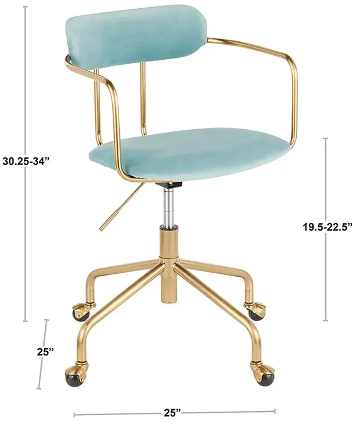 Corkern Blue Desk Chair