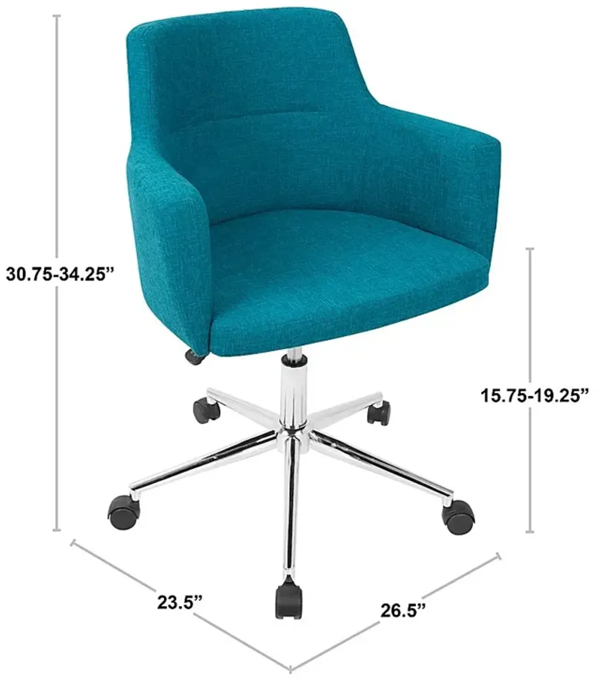 Aymard Orange Office Chair