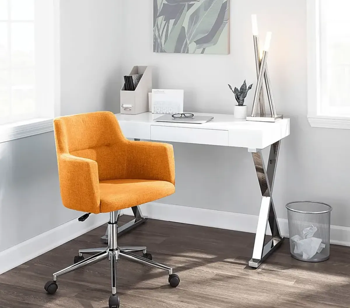 Aymard Orange Office Chair