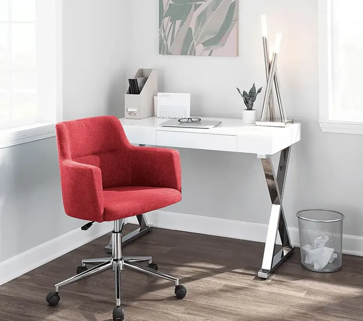 Aymard Red Office Chair