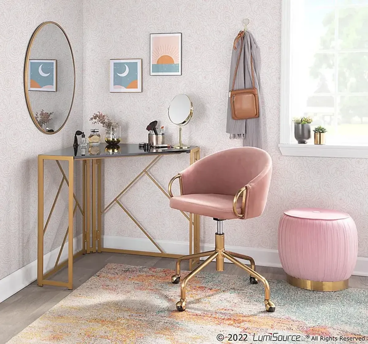 Tichester Blush Office Chair