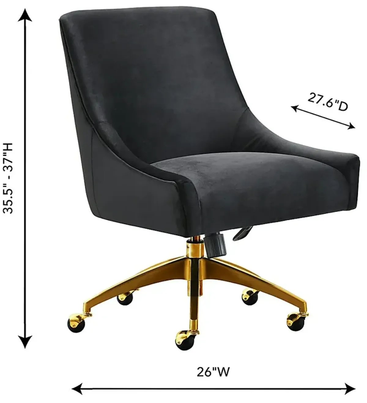 Bedera Black Desk Chair