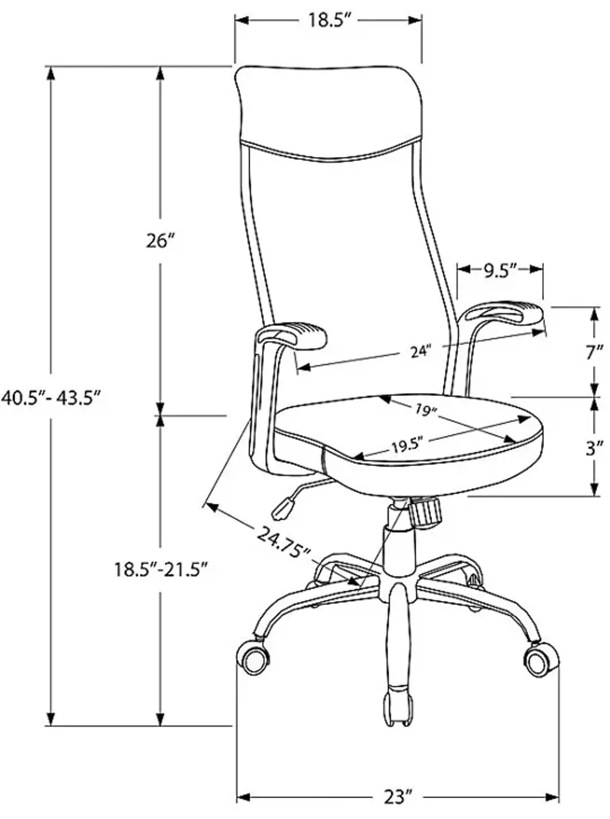 Redona Gray Office Chair