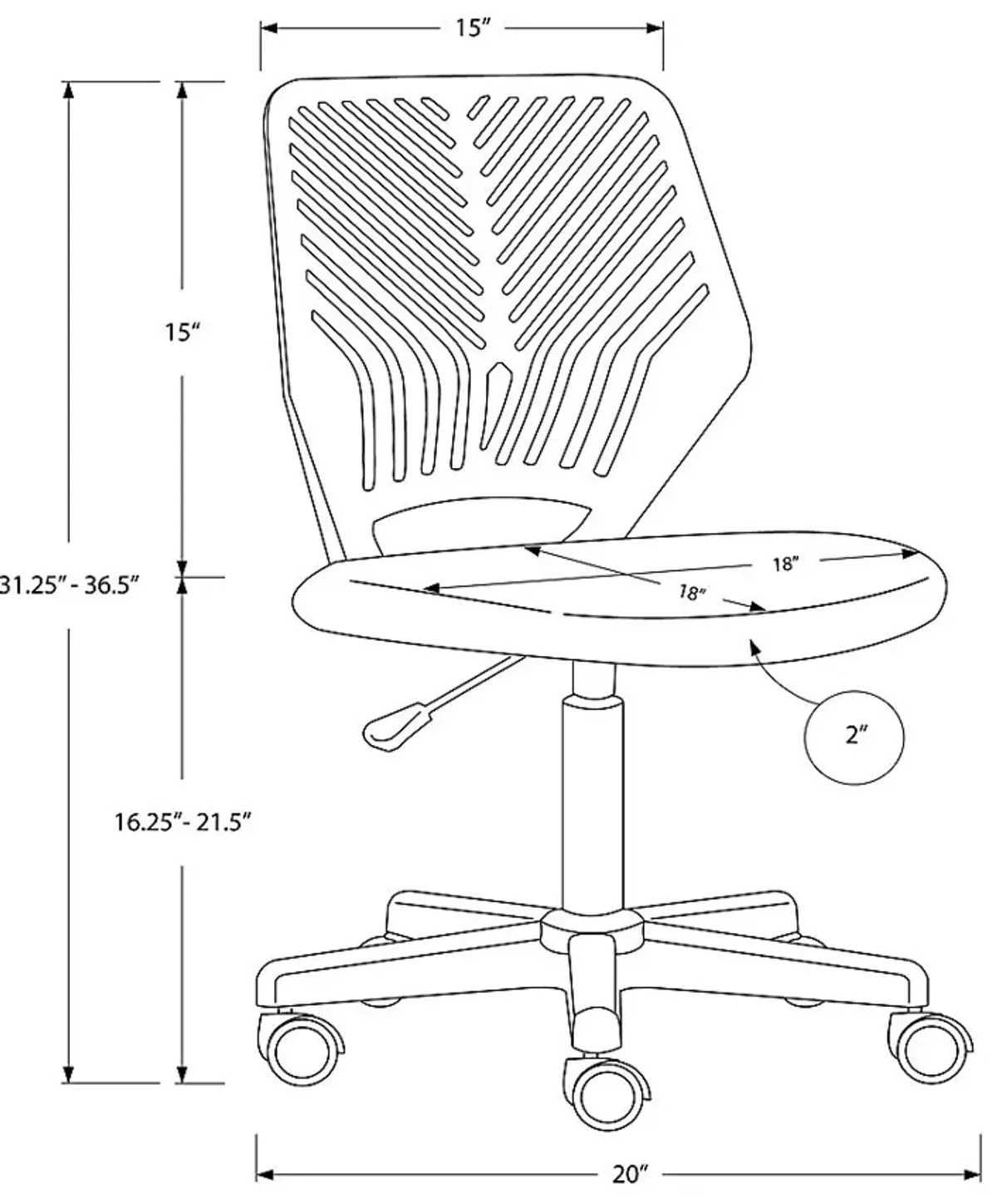 Yellowroot White Office Chair