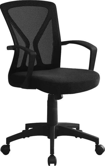Woodwardia Black Office Chair