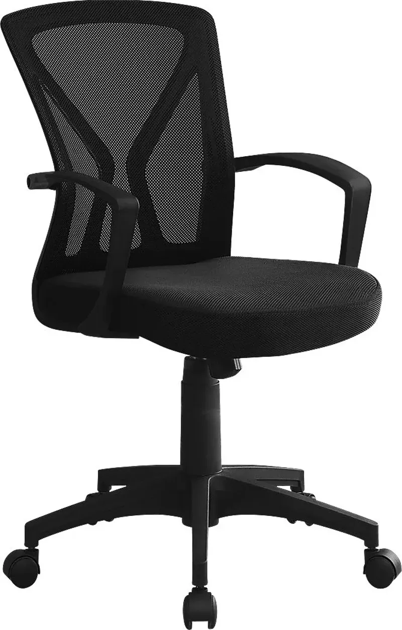 Woodwardia Black Office Chair