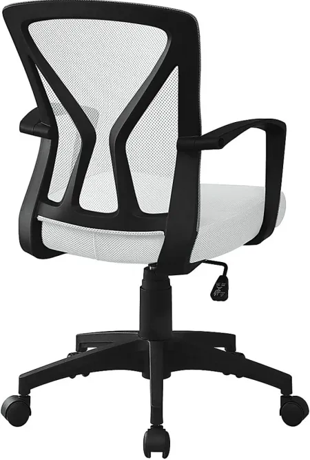 Woodwardia White Office Chair