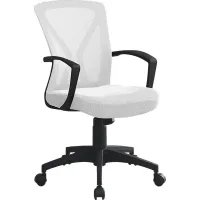 Woodwardia White Office Chair