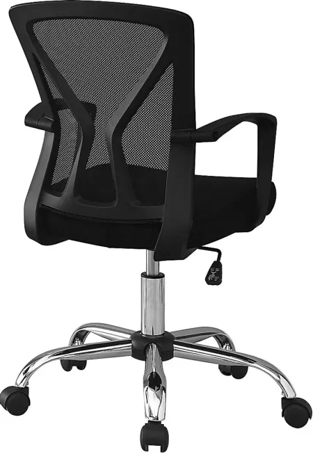 Woodwardia Black Chrome Office Chair