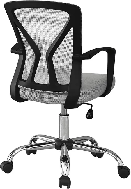 Woodwardia Gray Chrome Office Chair