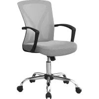 Woodwardia Gray Chrome Office Chair