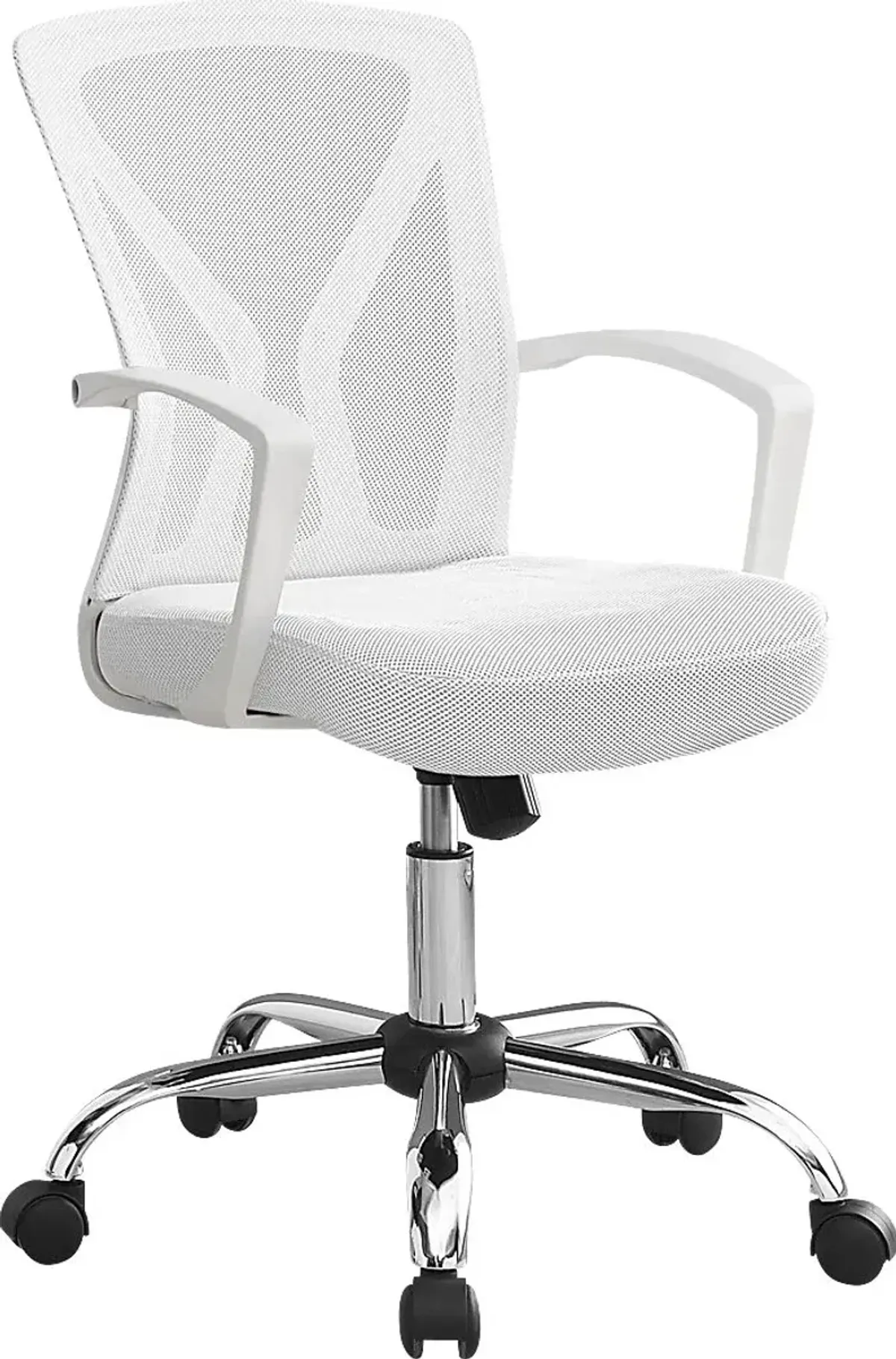 Woodwardia White Chrome Office Chair