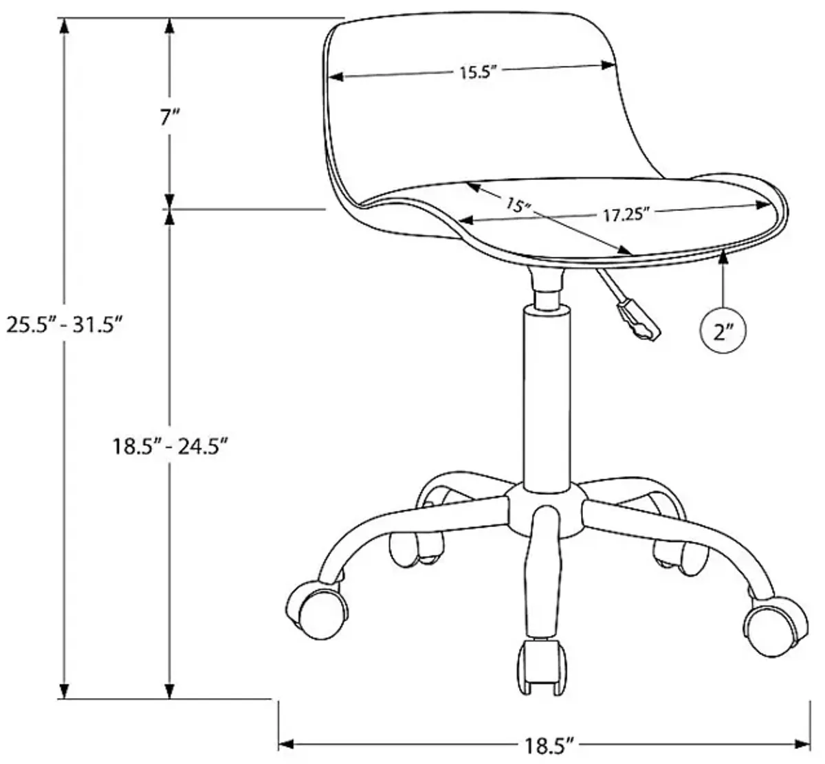 Willowcrossing White Office Chair