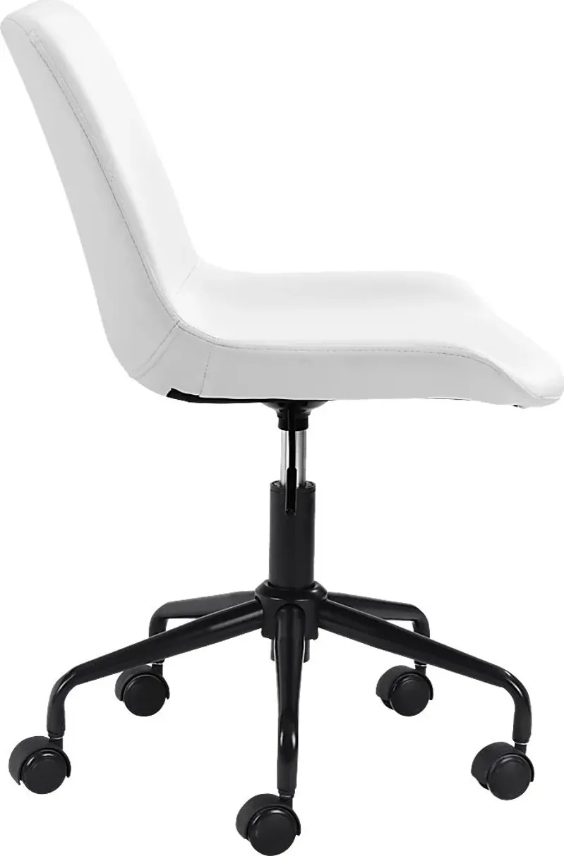 Duckney White Office Chair