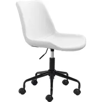 Duckney White Office Chair