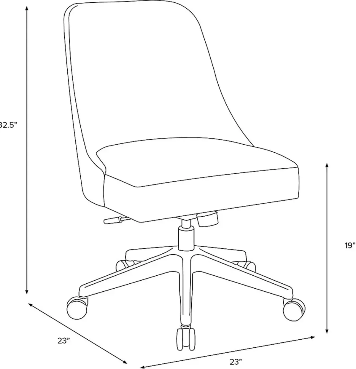 Janeran III White Office Chair