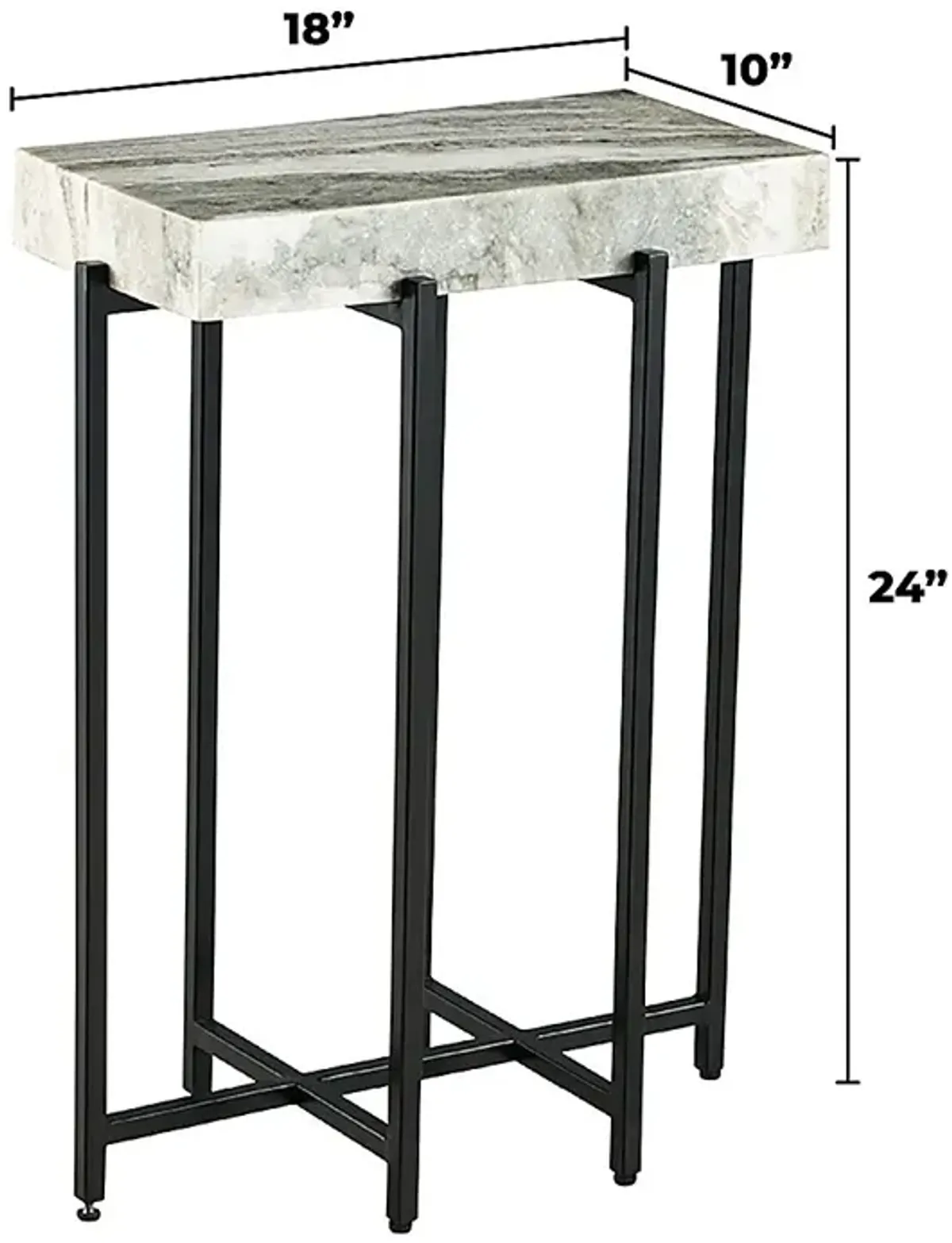 Bevan White Accent Table