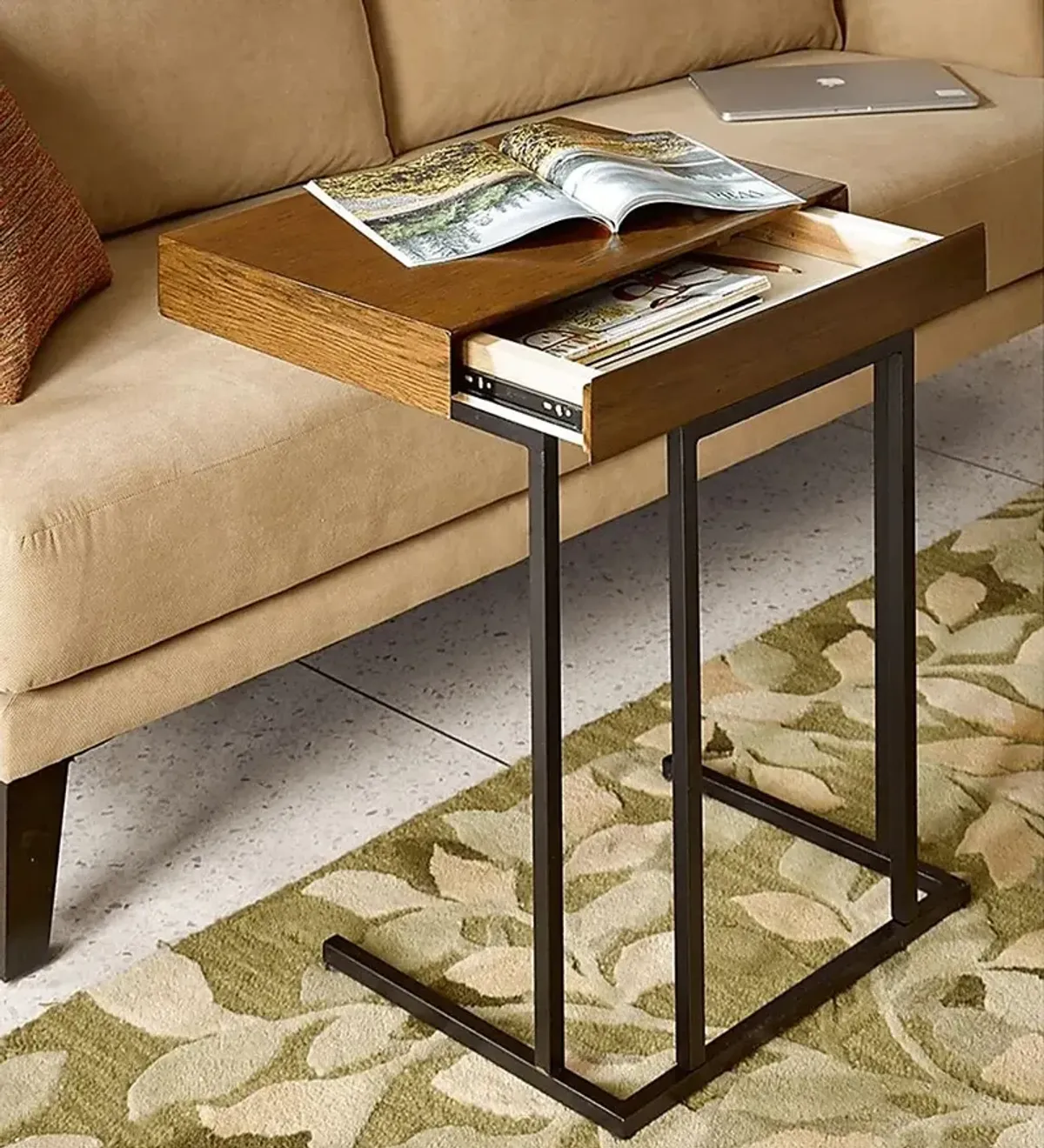 Silversmine Pecan Accent Table