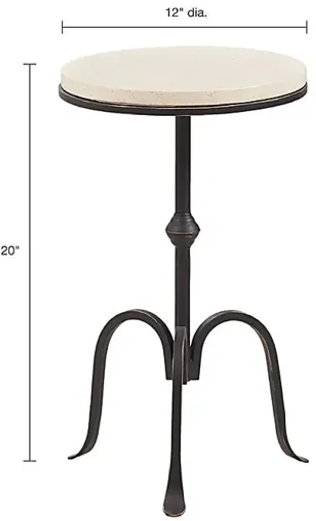 Pineloch Black Accent Table