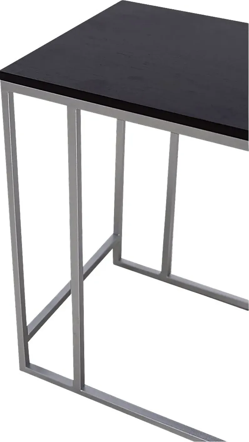 Delong Black Accent Table