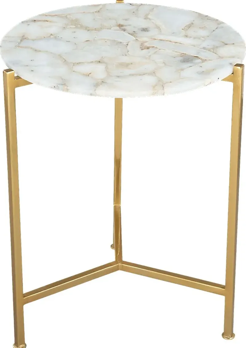 Oswin White Accent Table