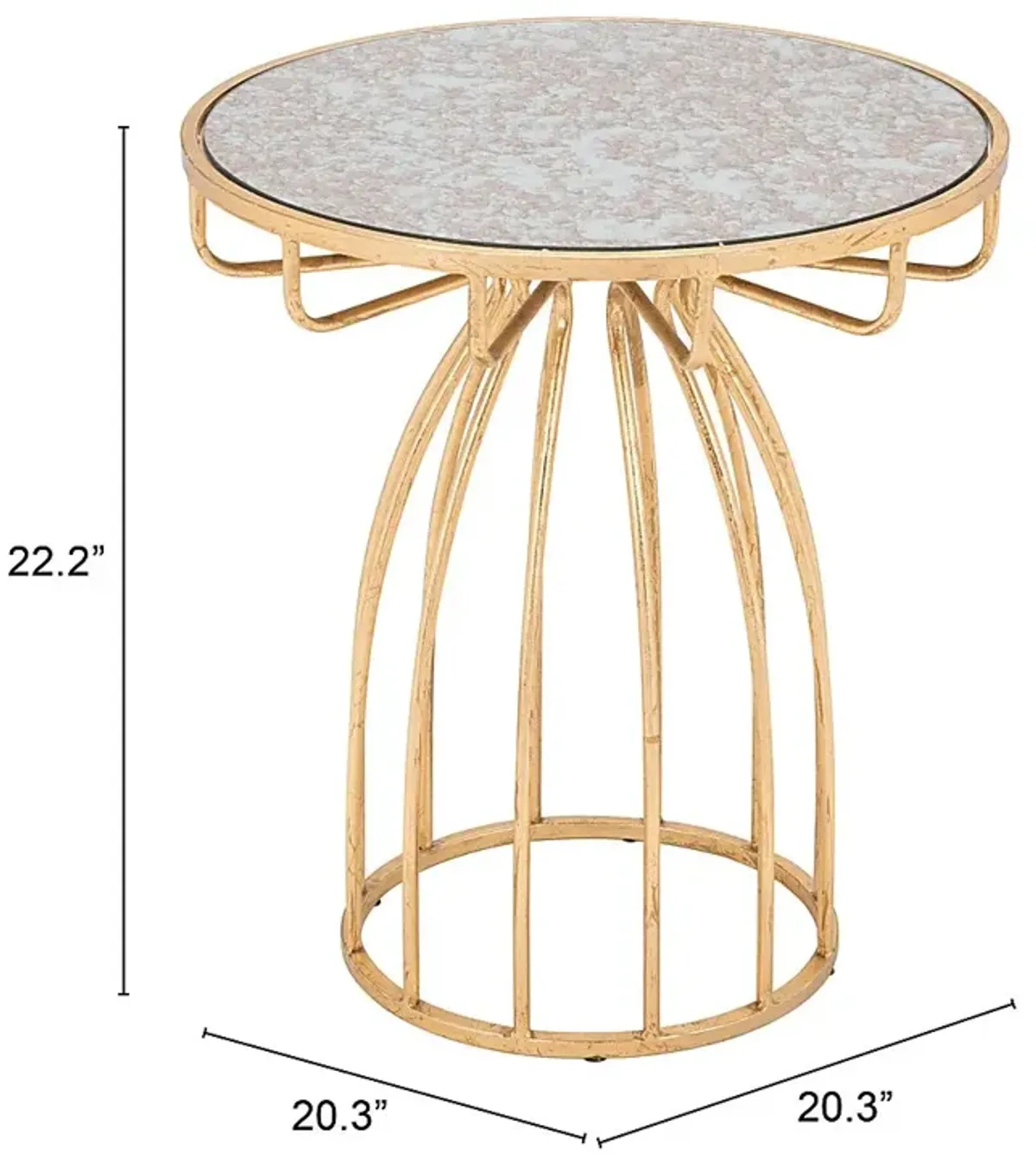 Radella Gold Accent Table