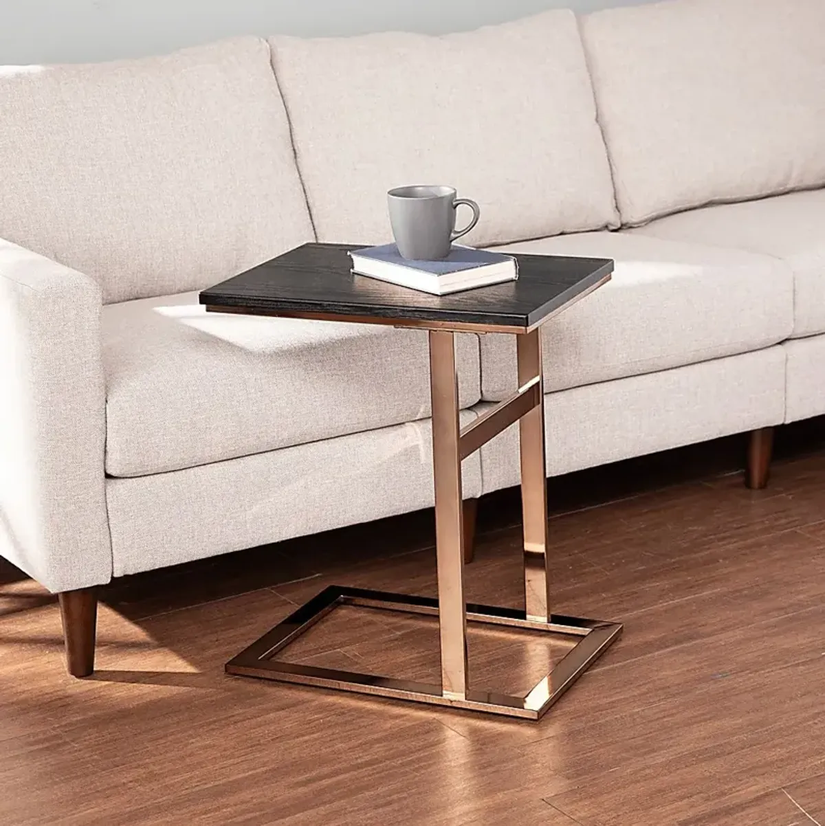 Donington Black Accent Table