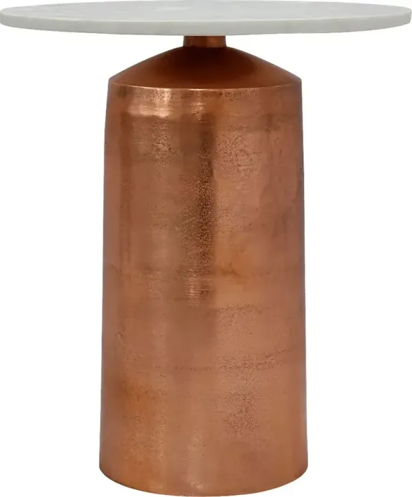 Haleola White Large Accent Table