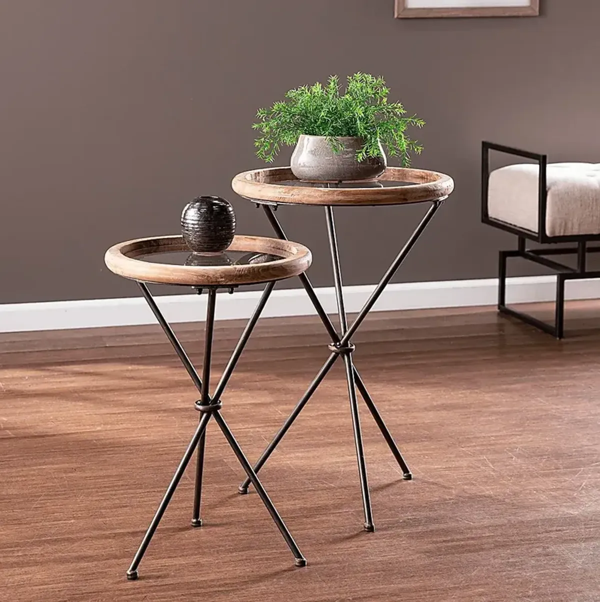 Winterpointe Natural Accent Table, Set of 2