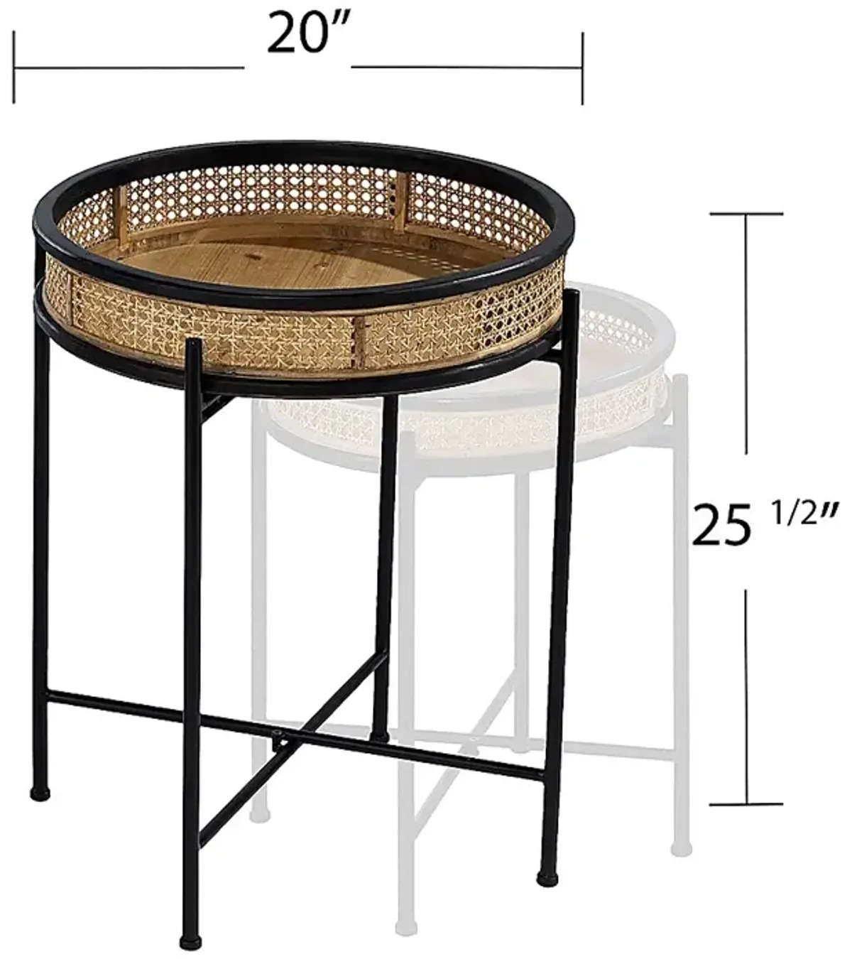 Zircone Black Accent Table, Set of 2