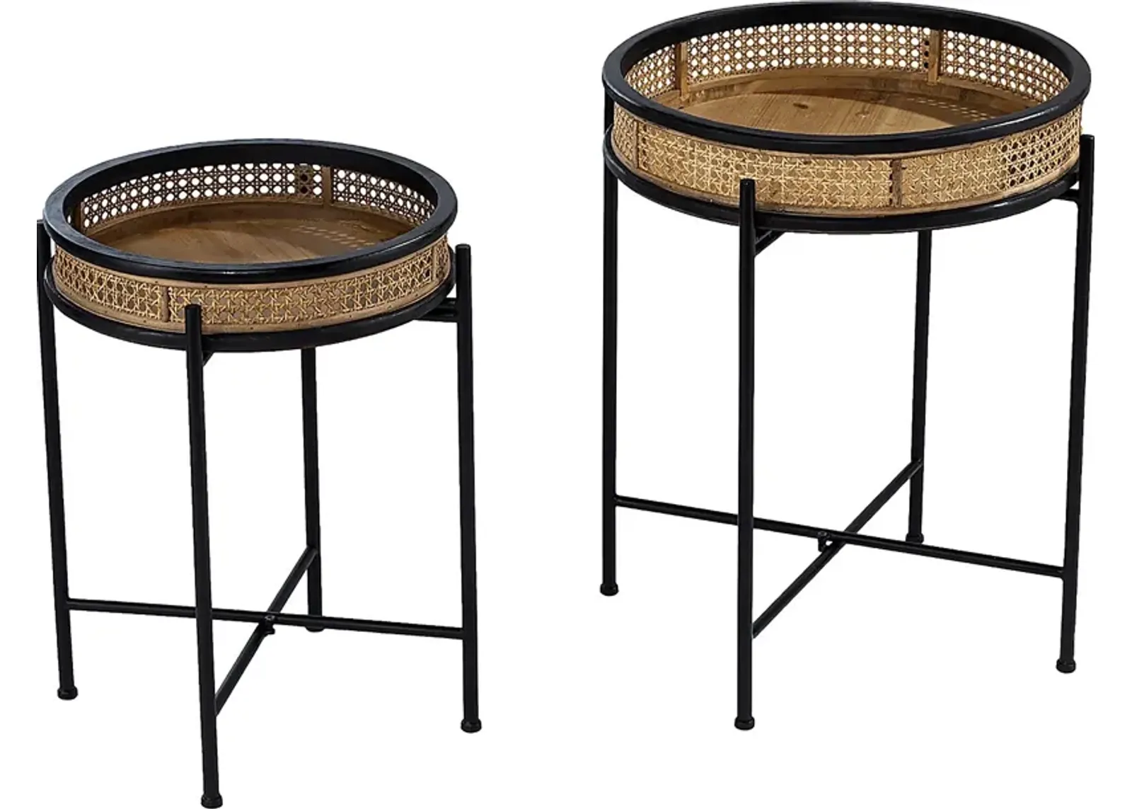 Zircone Black Accent Table, Set of 2