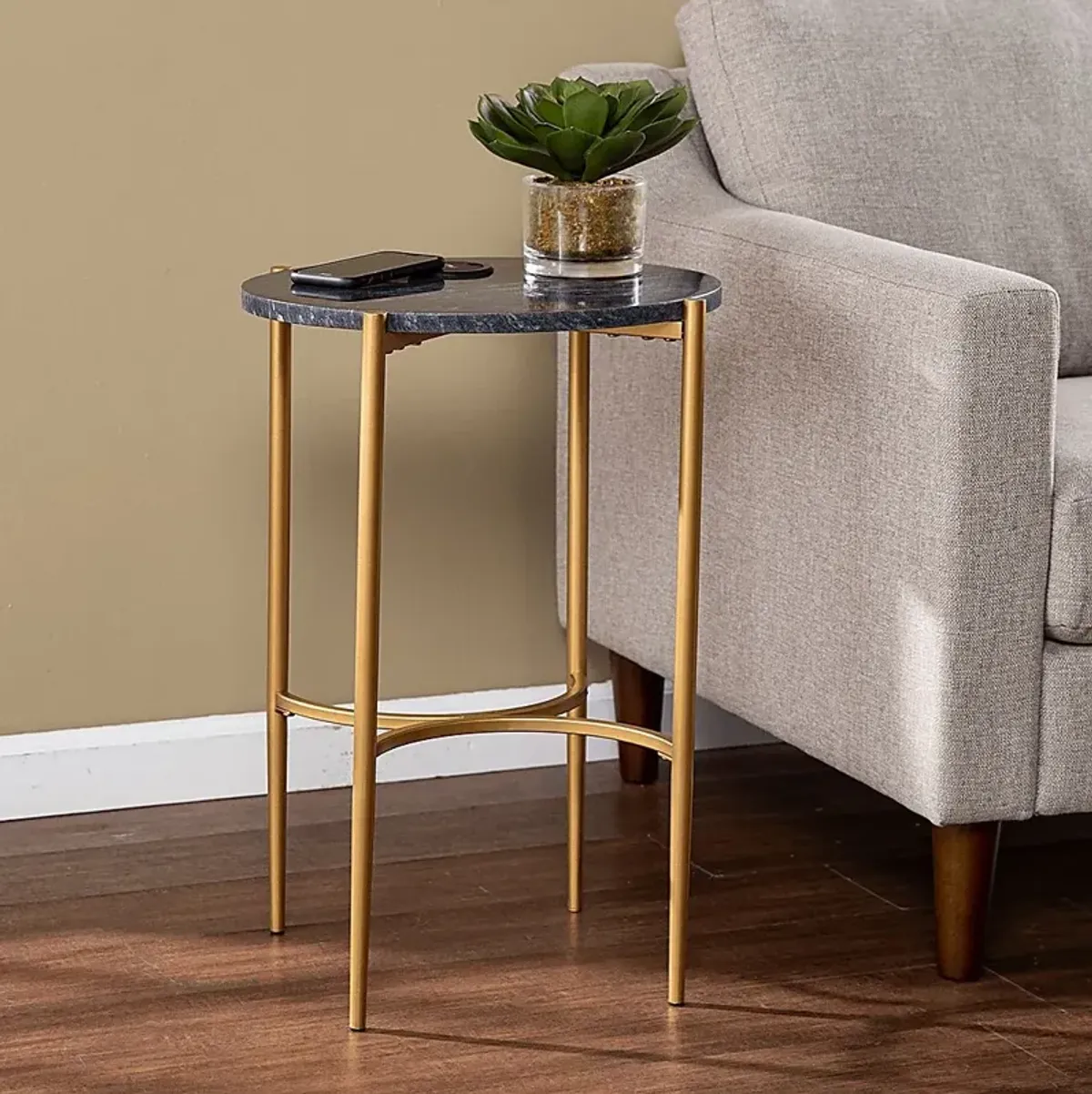 Woodcroft Black Accent Table