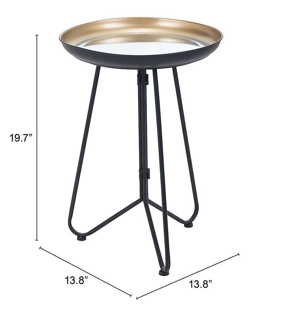 Kheer Gold Accent Table