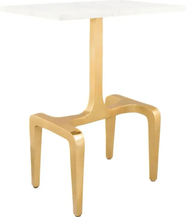 Halbert White Accent Table