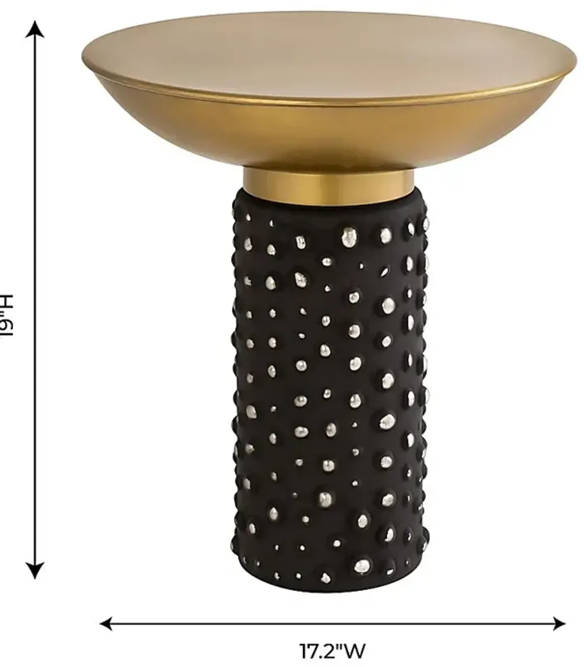 Lazelle Brass Accent Table