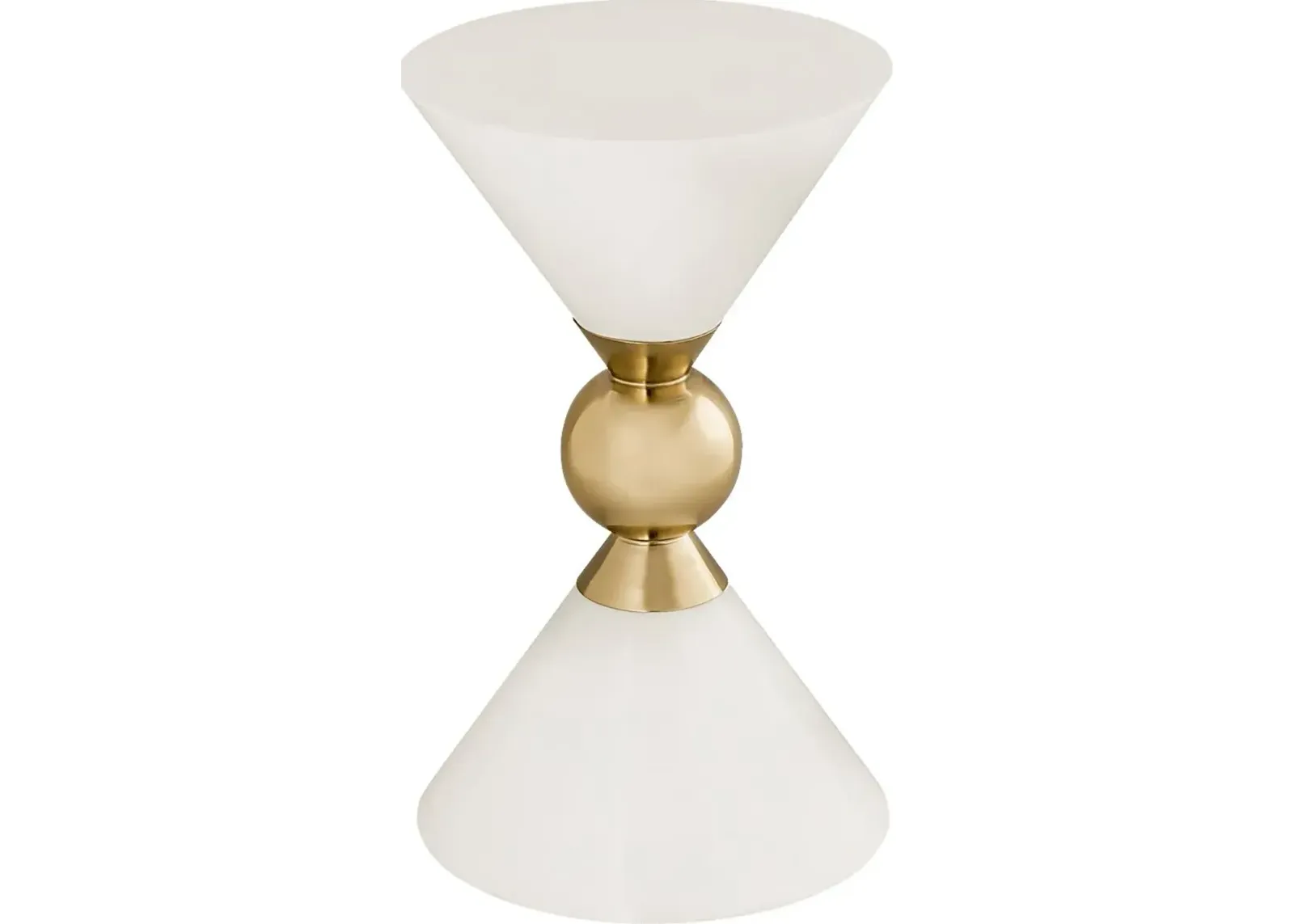 Halibel White Accent Table