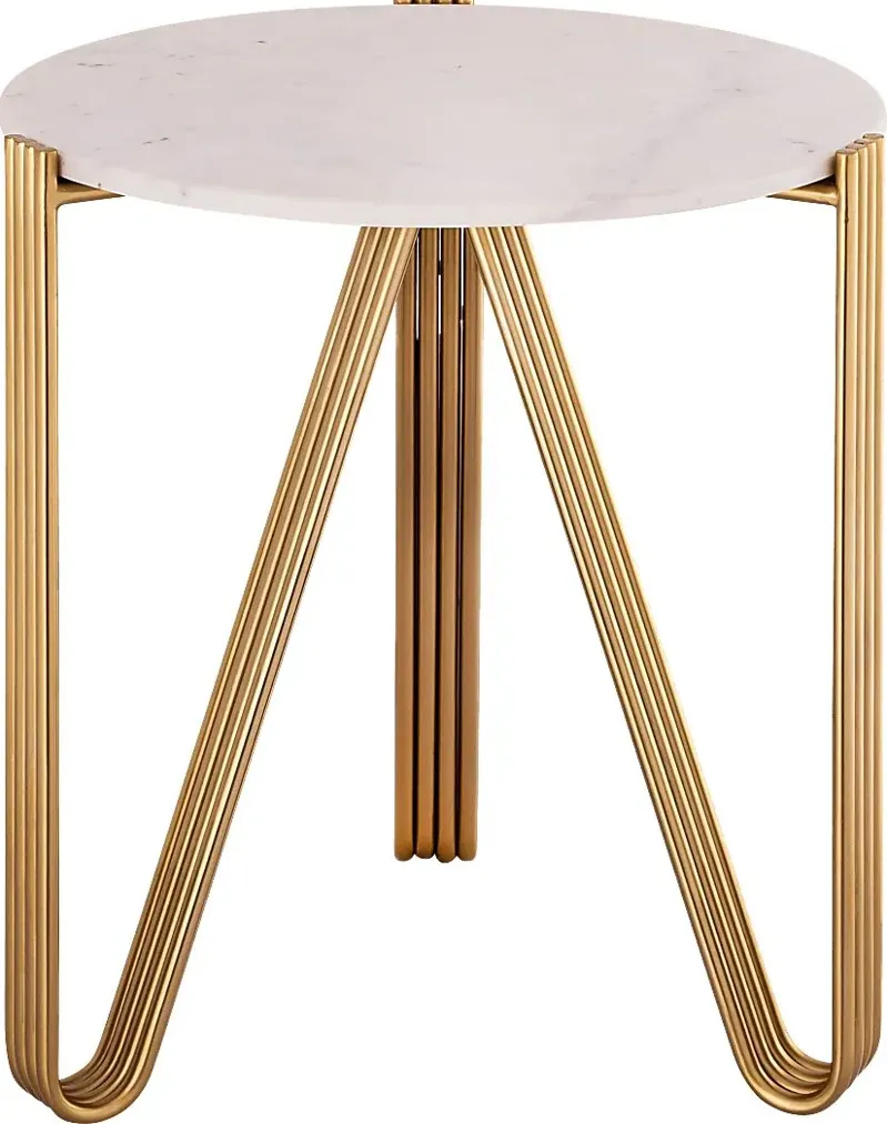 Aferna White Accent Table