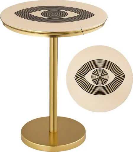 Ojoel Brass Accent Table