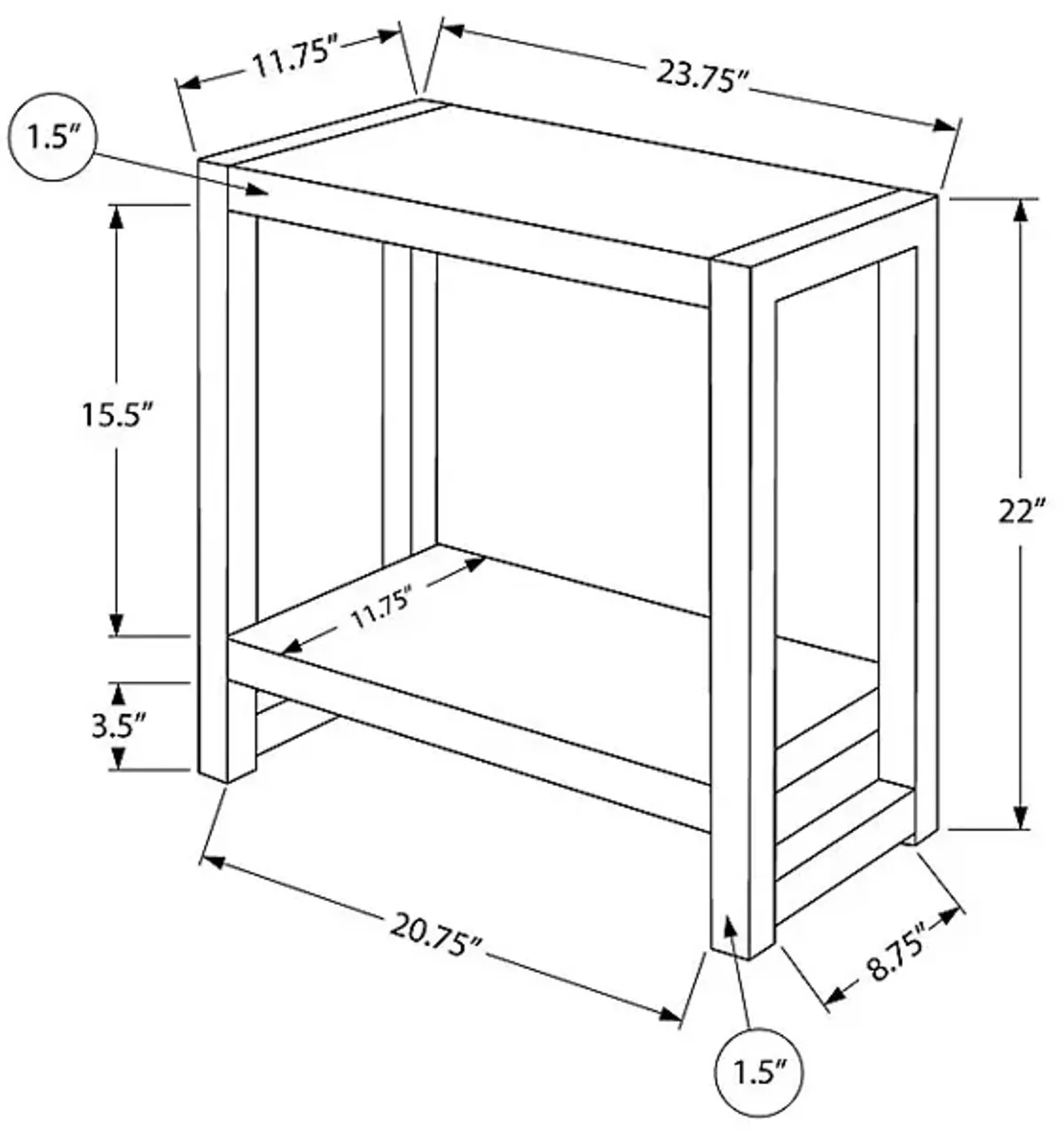 Braehill Black Accent Table
