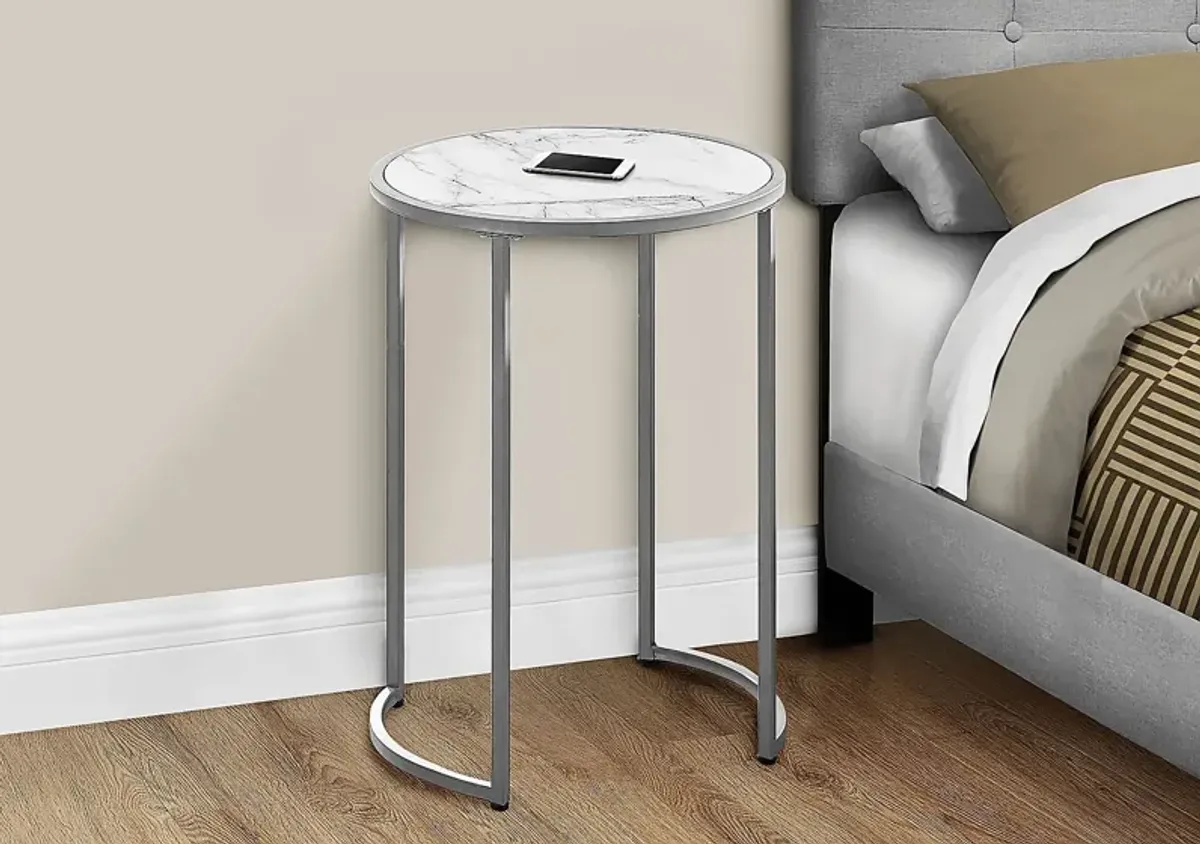 Powellpark White Accent Table
