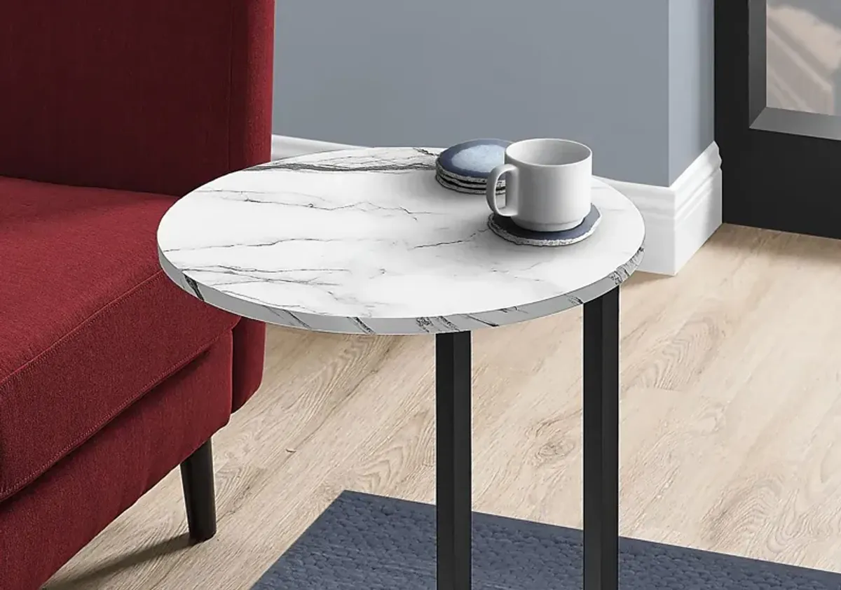 Longlake White Accent Table