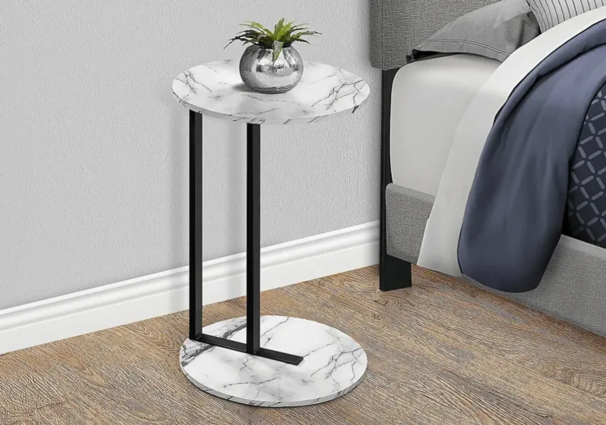 Longlake White Accent Table