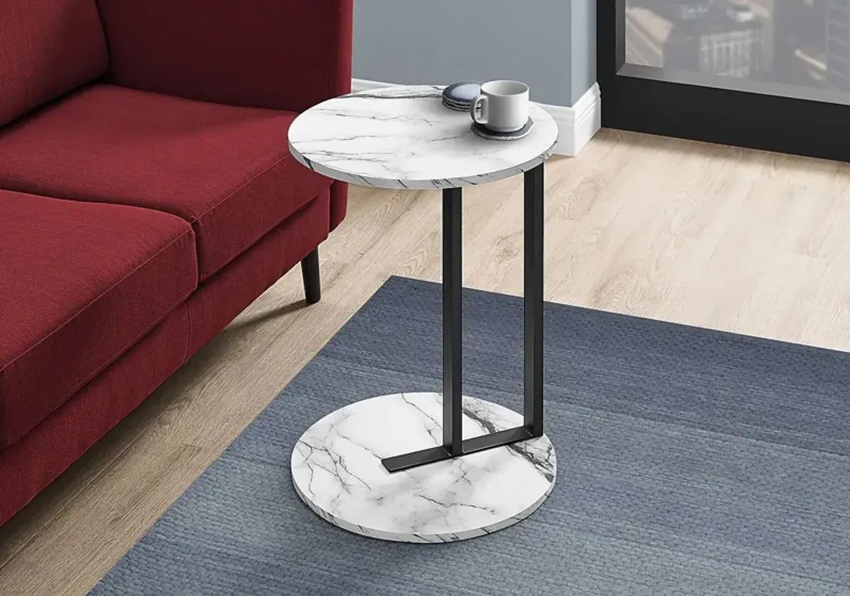 Longlake White Accent Table