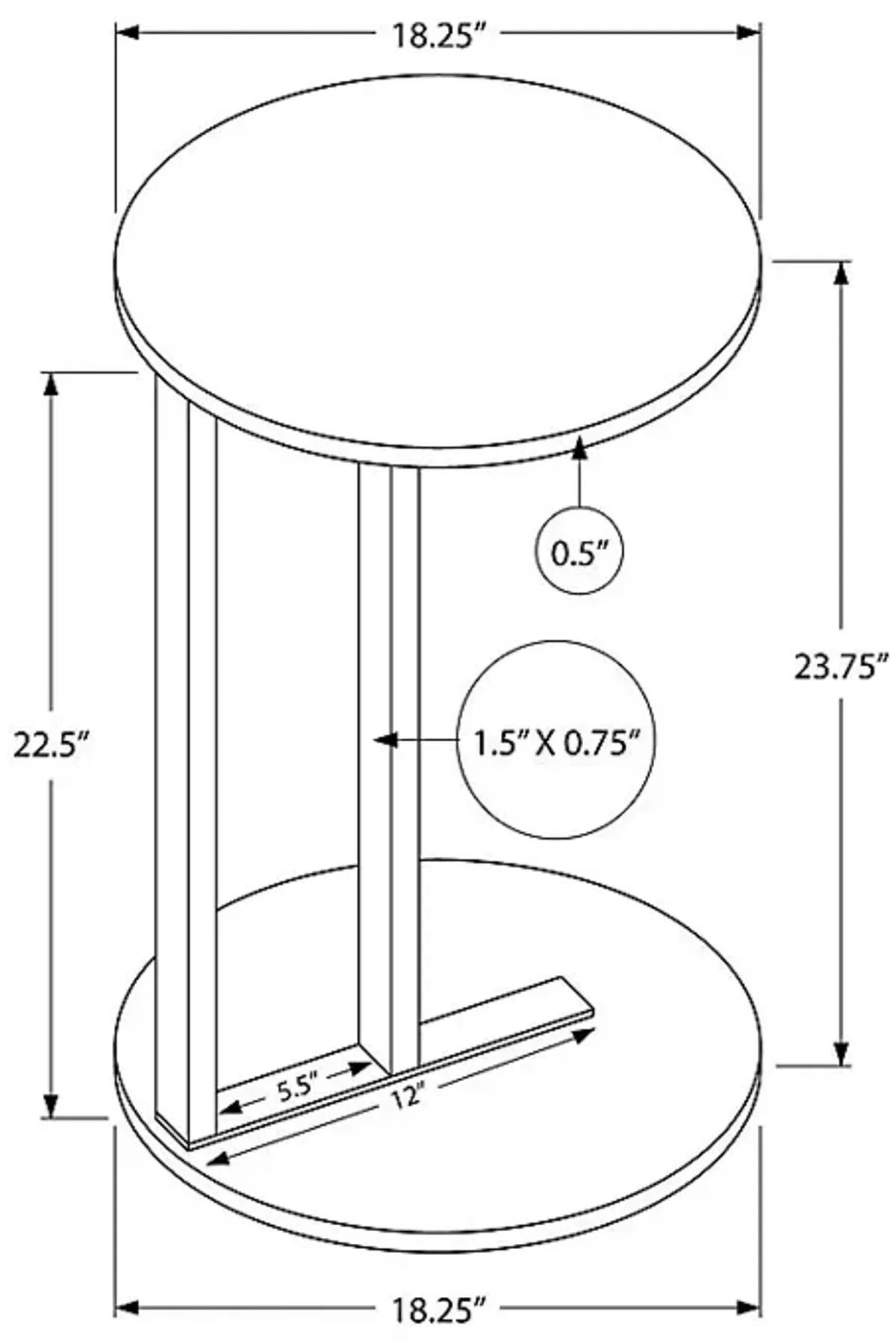 Longlake White Accent Table