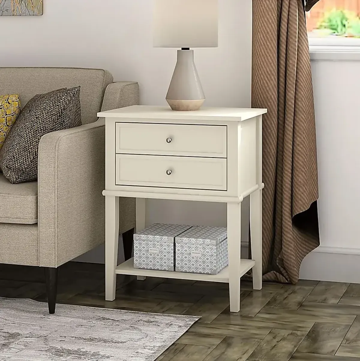 Kuhle White Accent Table