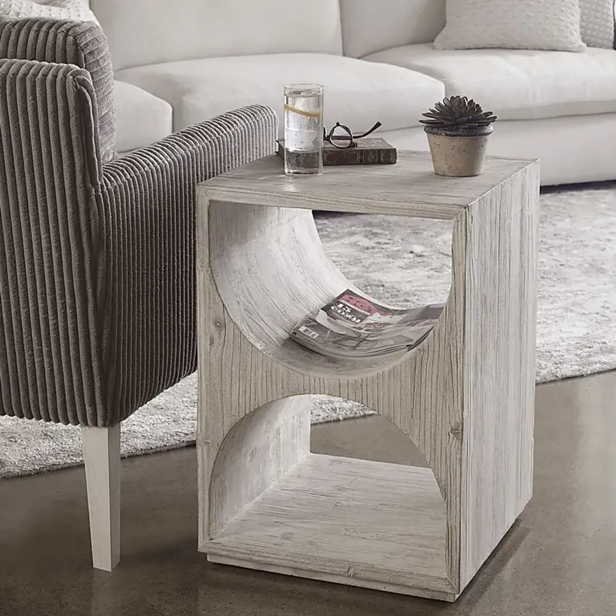 Allatoona White Accent Table