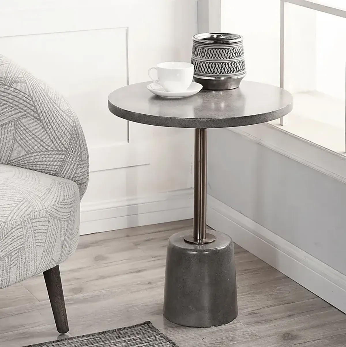 Laberta Gray Accent Table