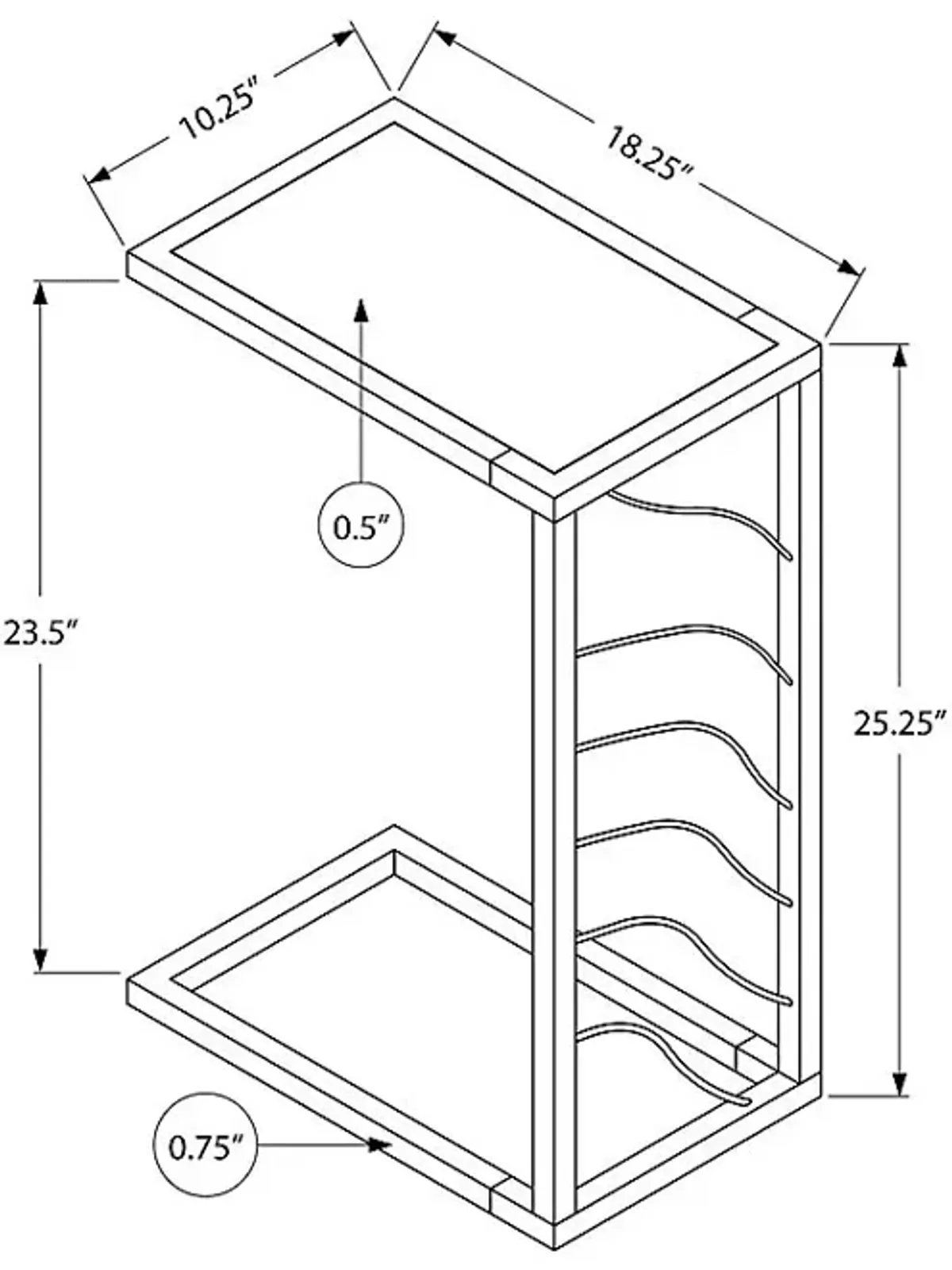 Brimmer Way White Accent Table