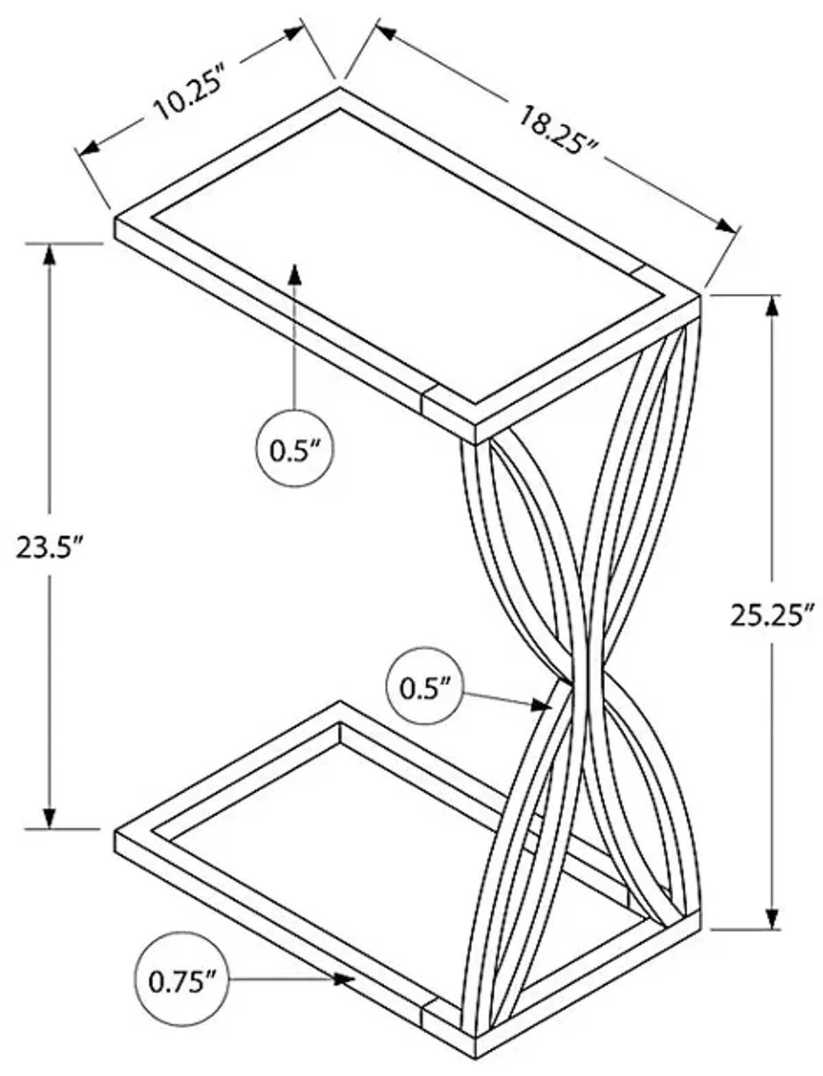 Bruegman Gray Accent Table