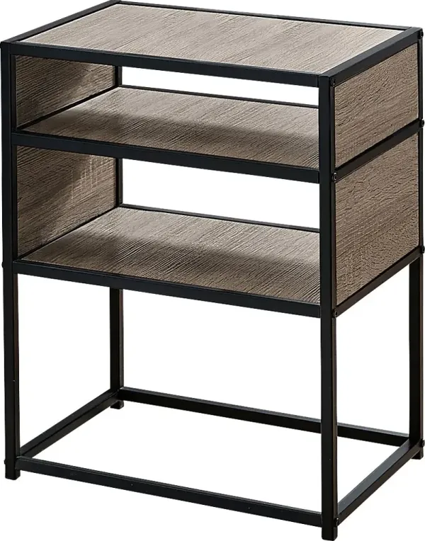 Carmon Circle Taupe Accent Table